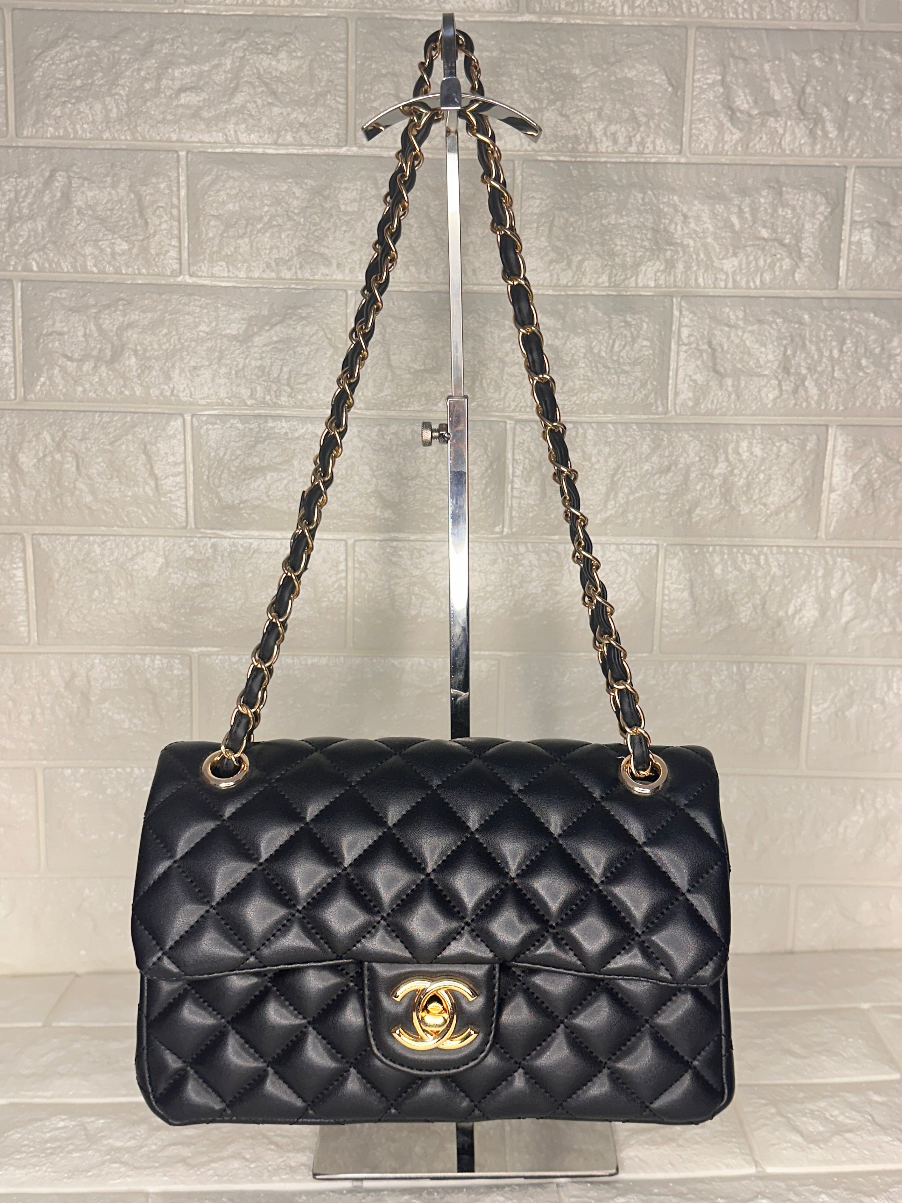 Chanel Classic Flap Bag Black Gold
