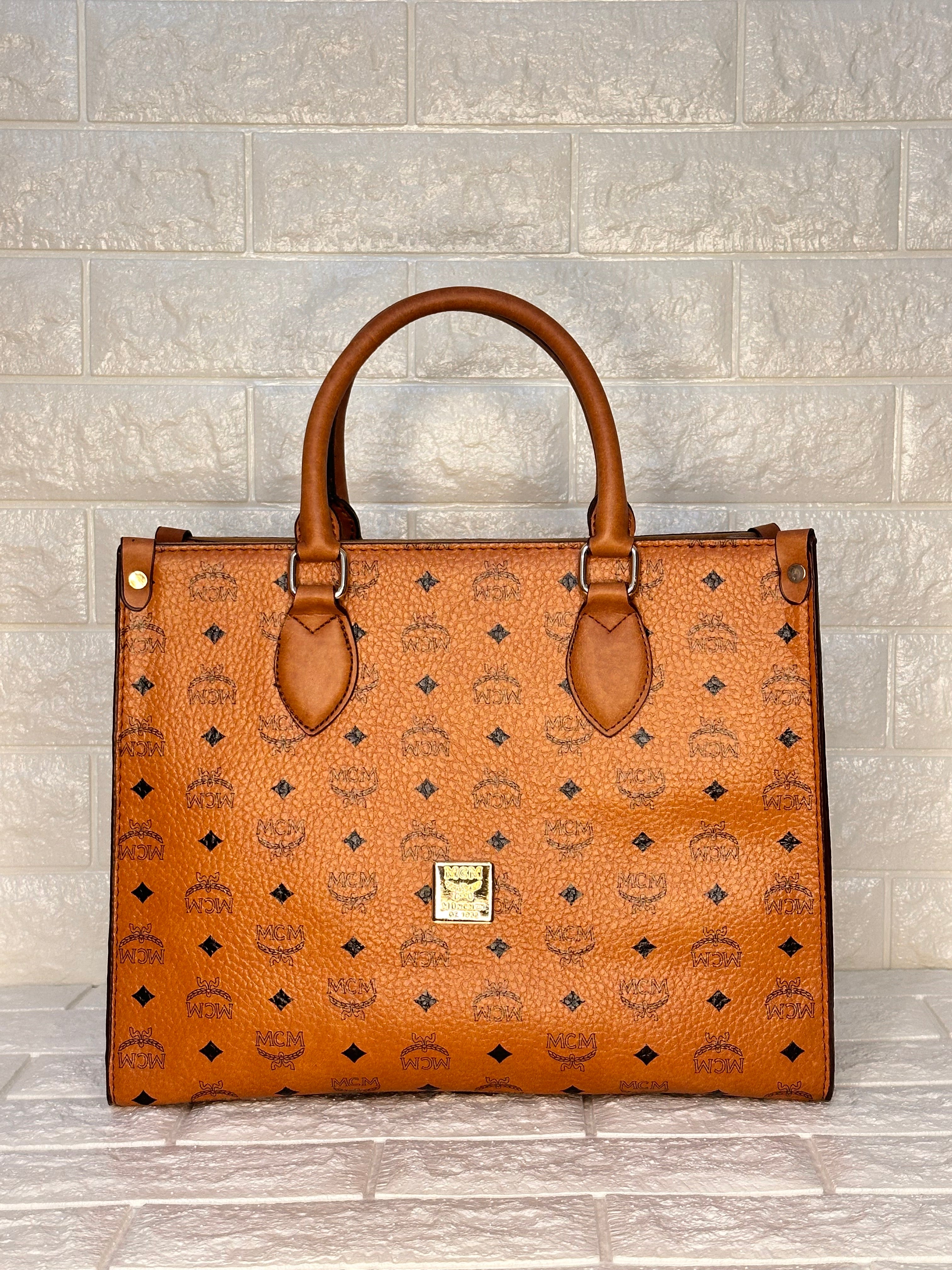 MCM Shopper Bag Cognac Brown