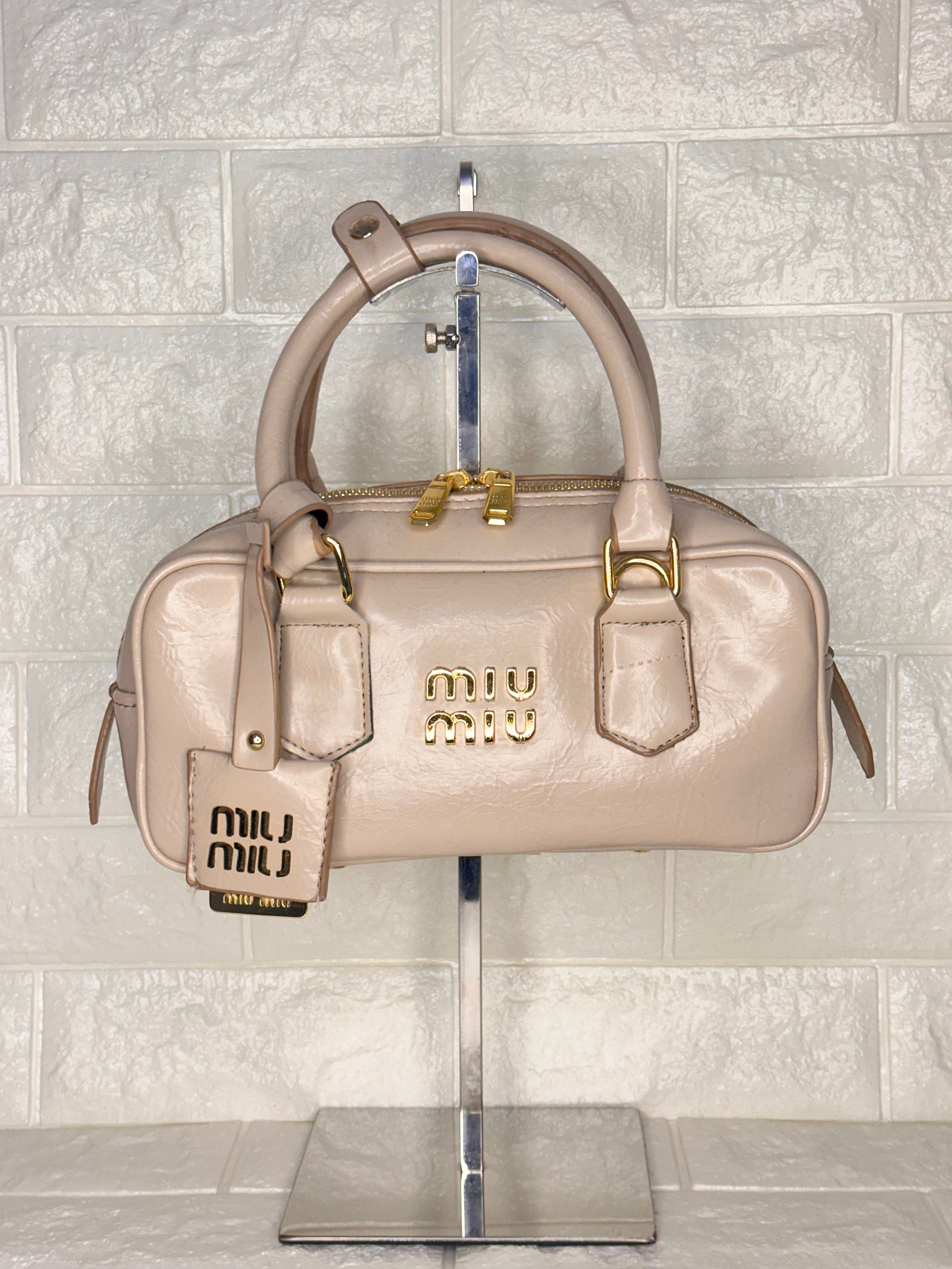 Miu Miu Top Handle Bag Beige