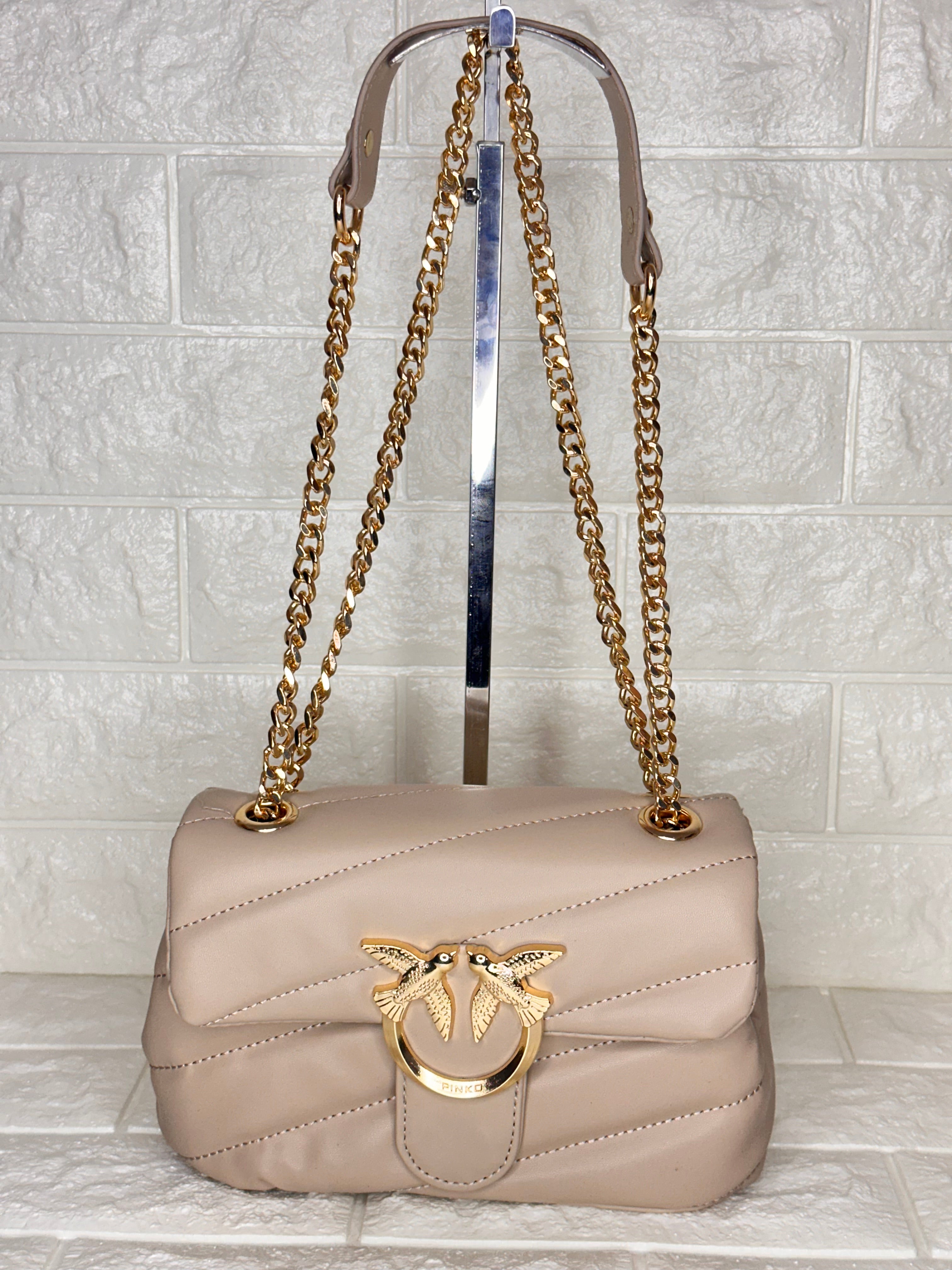 Pinko Love Bag Quilted Beige