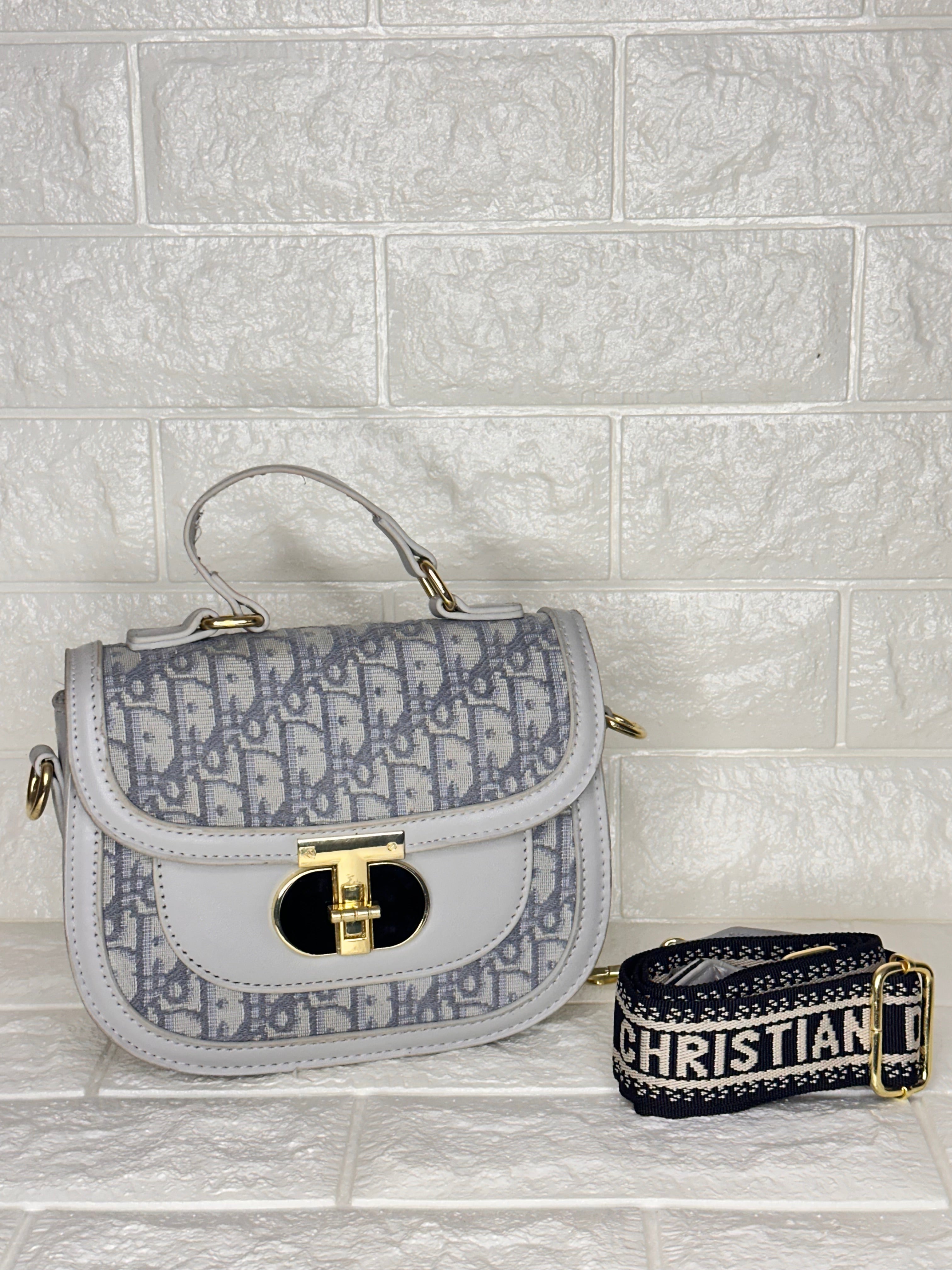 Christian Dior Saddle Bag Grey