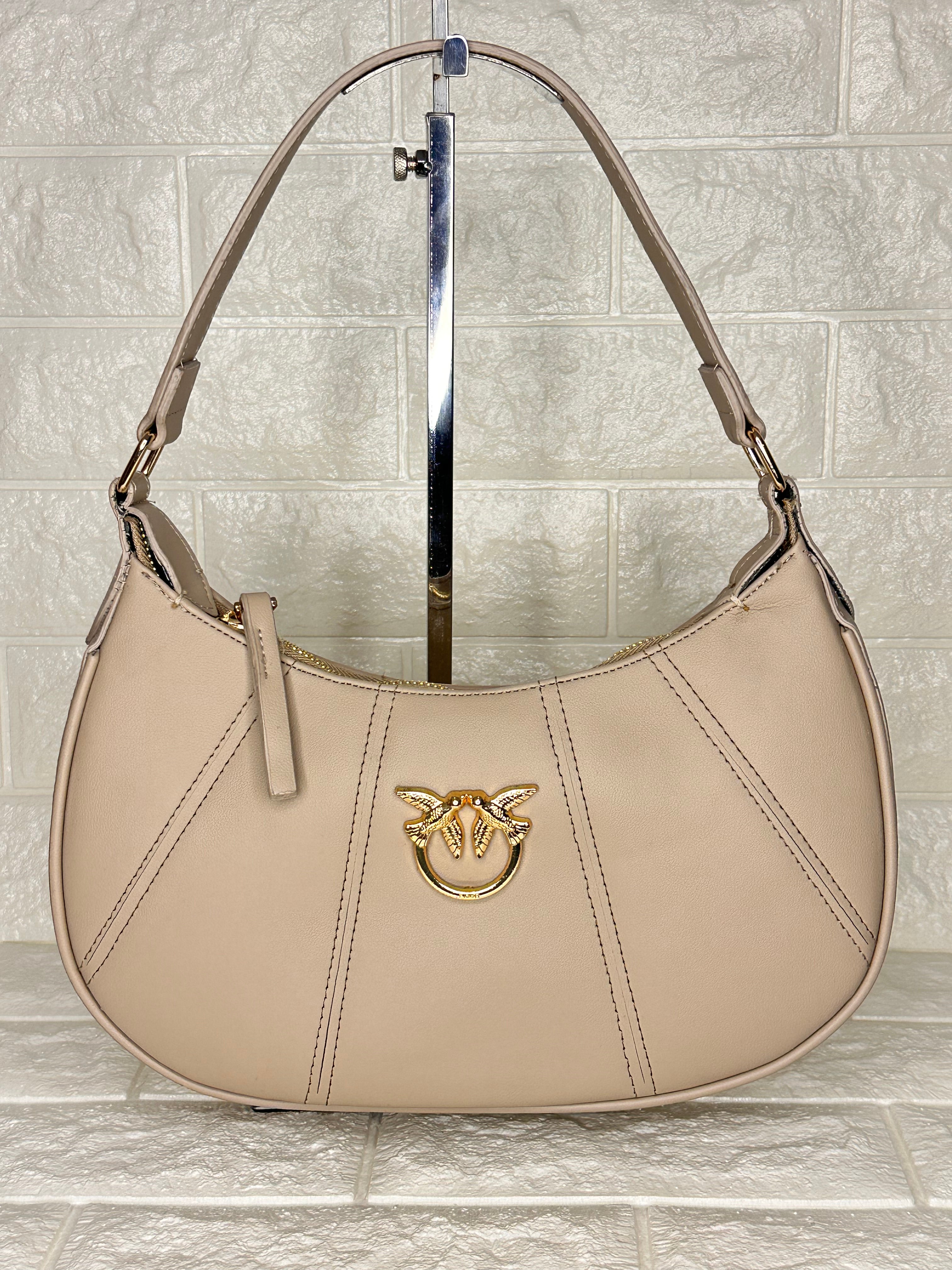 Pinko Love Shoulder Bag Beige