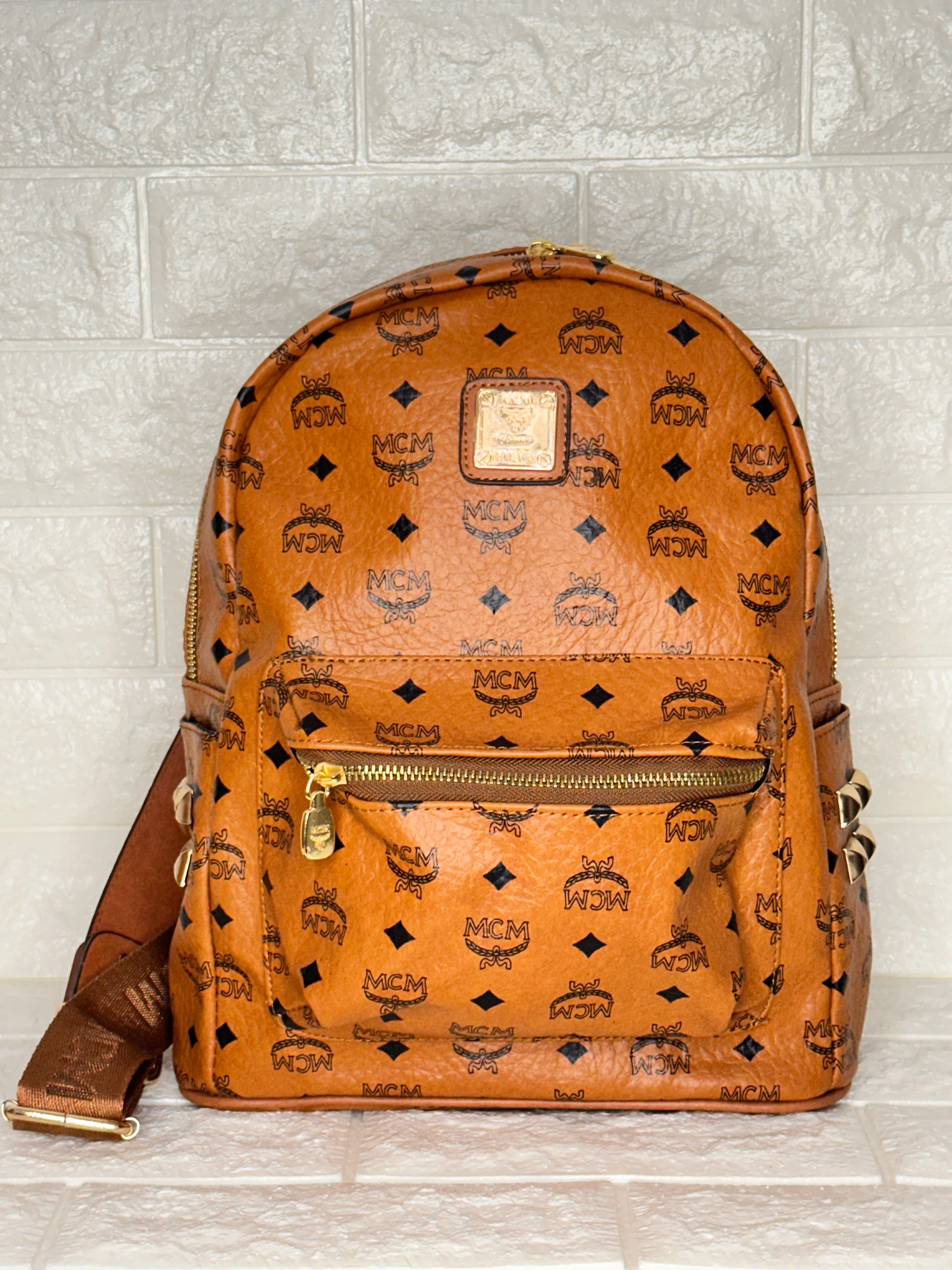 MCM Backpack Cognac Brown